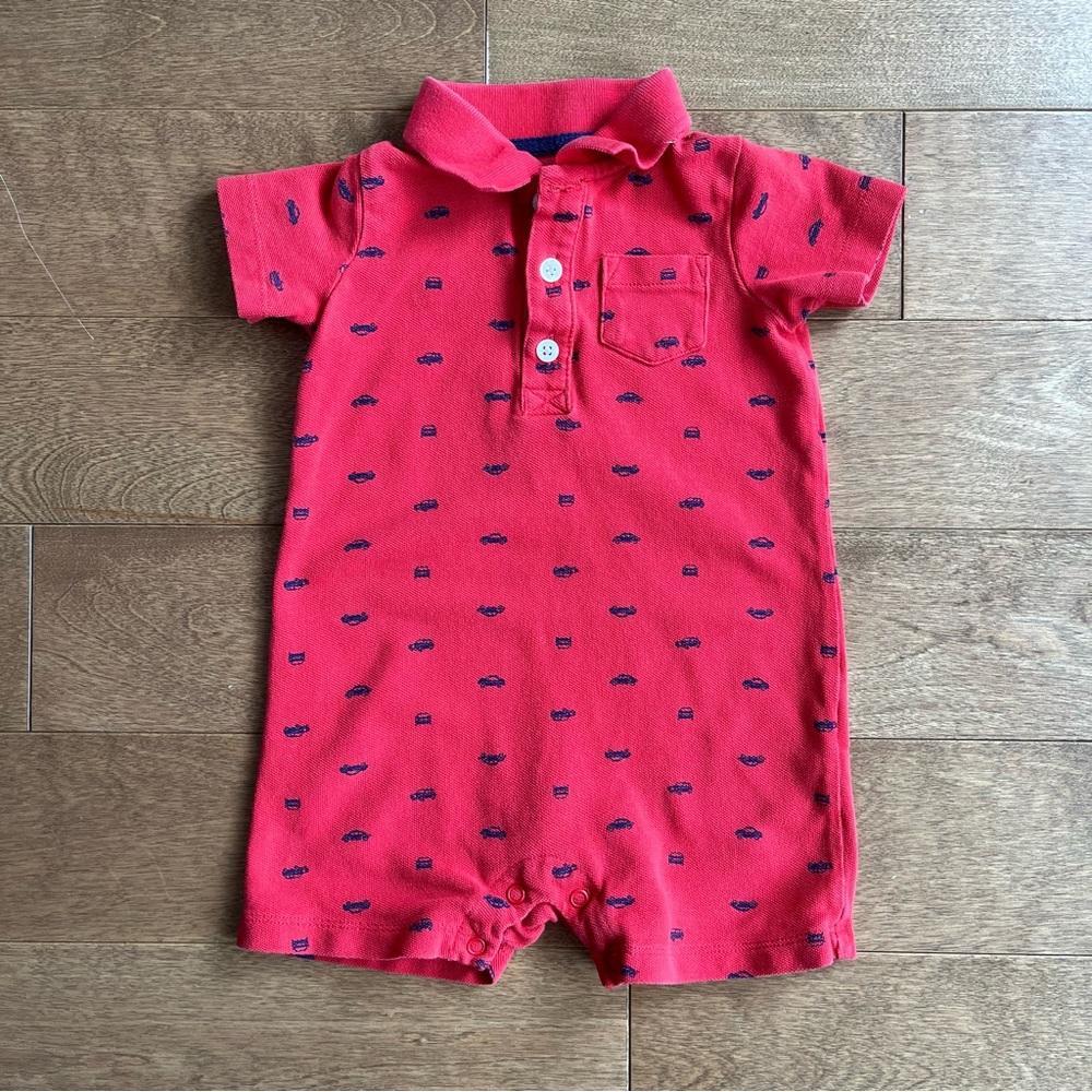 3/$10 CARTERS Toddler boy romper 18m